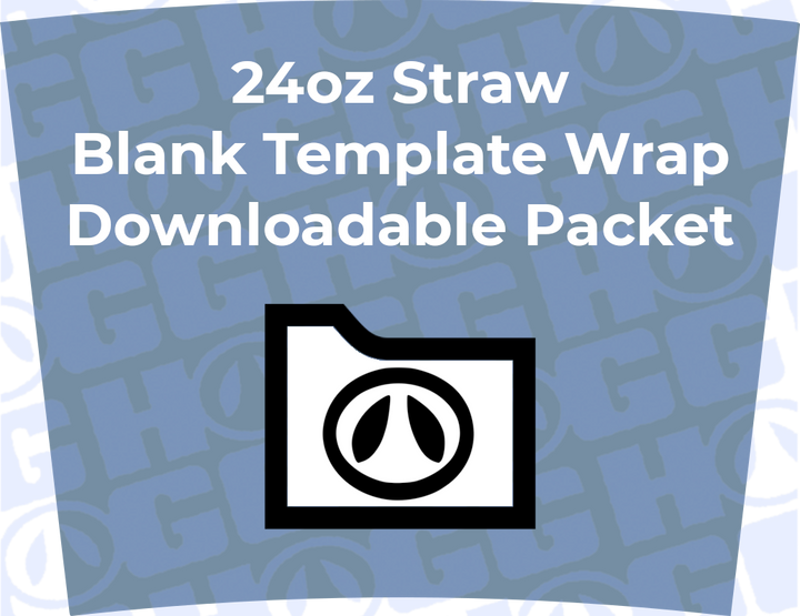 24oz Straw Wrap Template | Flat Wrap Design