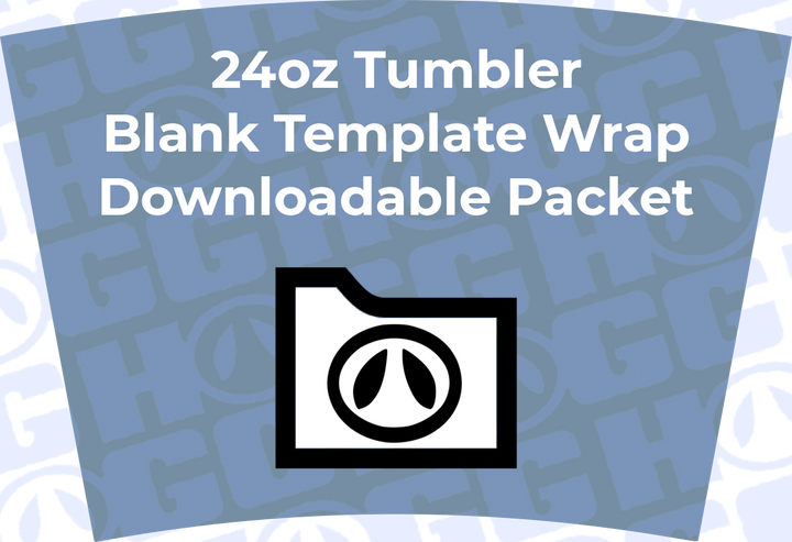 24oz Tumbler Wrap Template | Flat Wrap Design