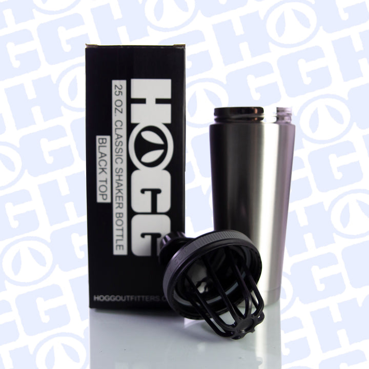 25oz Classic Shaker Bottle Case (25 Units) - Black — Lid View