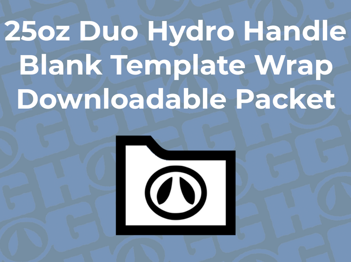 25oz Duo Hydro Handle Wrap Template | Flat Wrap Design