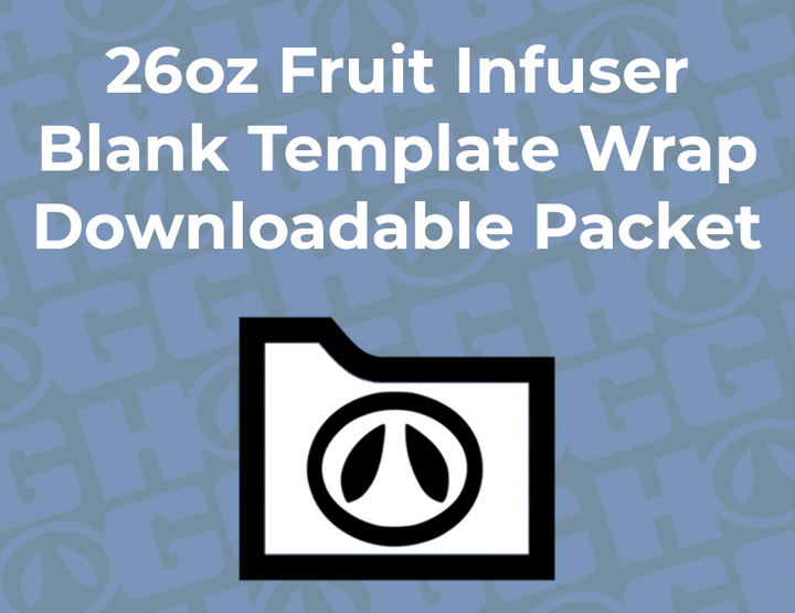 26oz Fruit Infuser Wrap Template | Flat Wrap Design