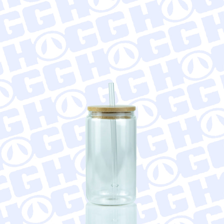 12oz Sublimation Blank Clear Glass Can Tumbler W/ Lid & Straw Case (50 Units)