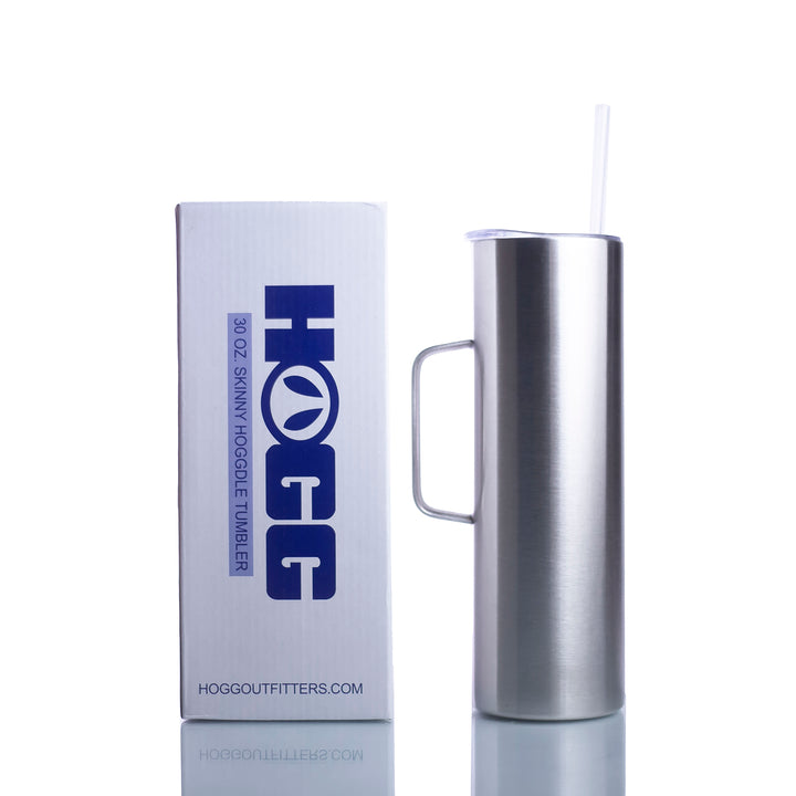 30oz Hoggdle Skinny Tumbler W/ Sliding Lid & Straw Case (25 Units)