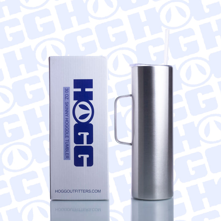 30oz Hoggdle Skinny Tumbler W/ Sliding Lid & Straw Case (25 Units)