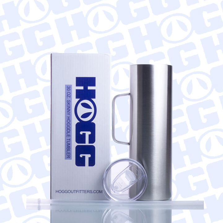 30oz Hoggdle Skinny Tumbler W/ Sliding Lid & Straw