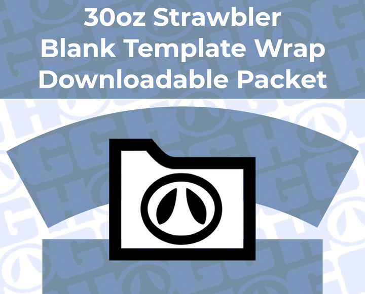 30oz Strawbler Wrap Template | Flat Wrap Design