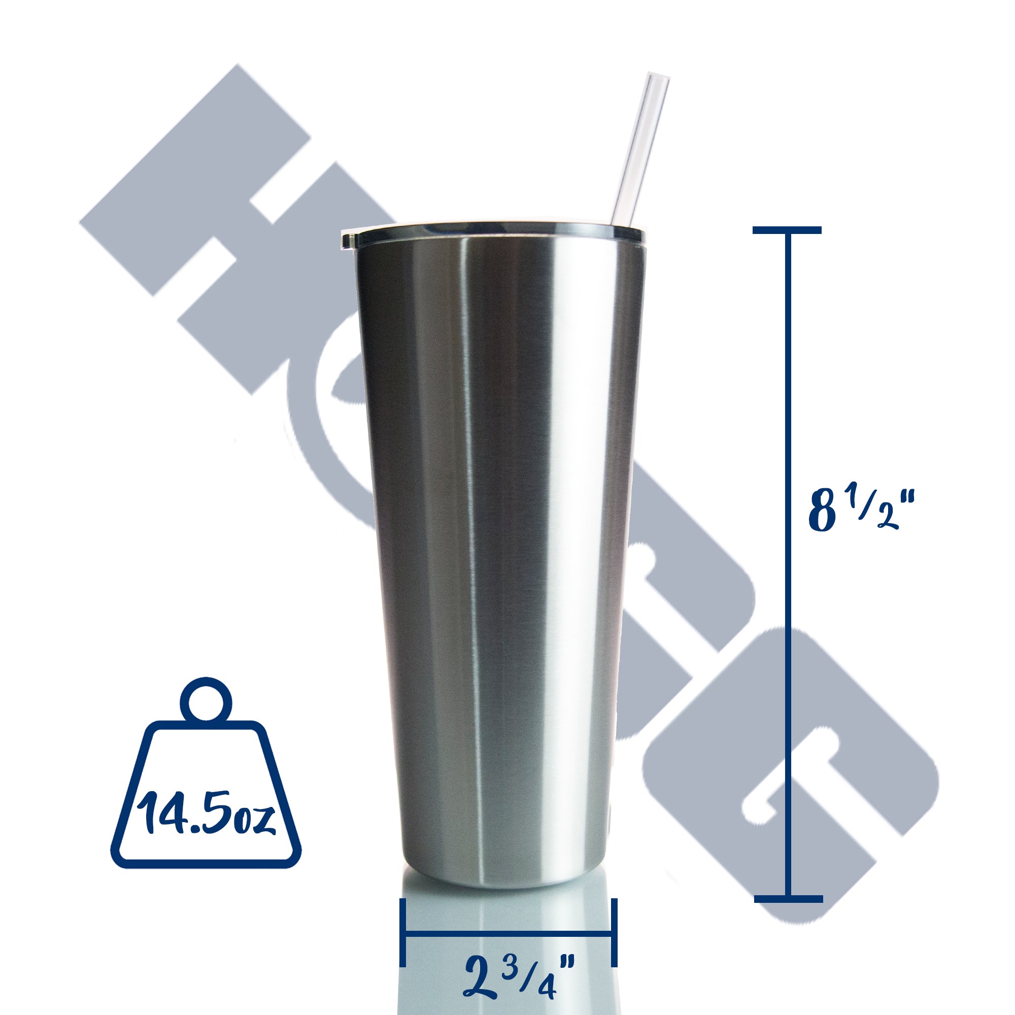 32oz SUBLIMATABLE SLIM TUMBLER W/ STRAW