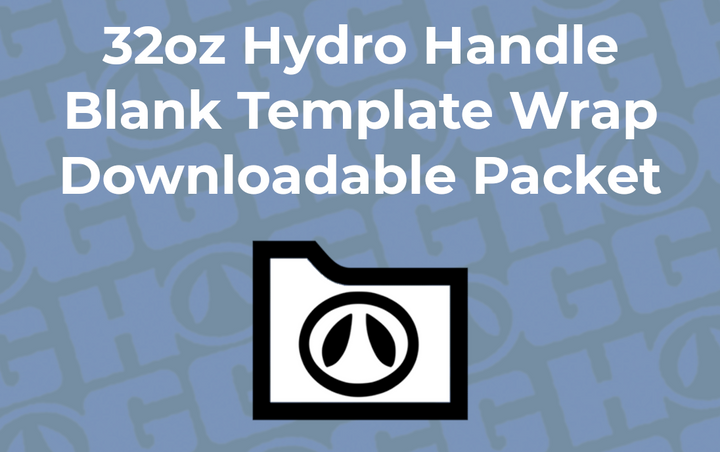32oz Hydro Handle Wrap Template | Flat Wrap Design
