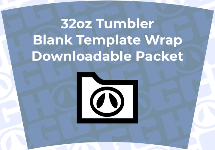32oz Tumbler Wrap Template | Flat Wrap Design
