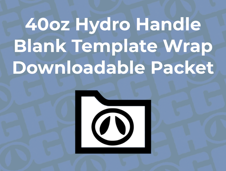 40oz Hydro Handle Wrap Template | Flat Wrap Design