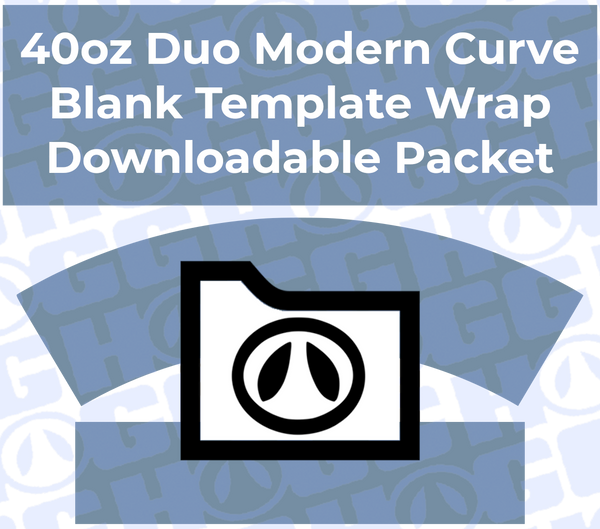 40oz Duo Modern Curve Wrap Template – The Stainless Depot