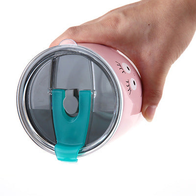 20oz Flip Top Straw Friendly Lids - detail view | drinkware straw accessory