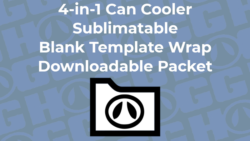 4-In-1 Sublimatable Can Cooler Wrap Template | Flat Wrap Design