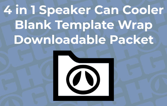 4-IN-1 SUBLIMATABLE SPEAKER CAN COOLER WRAP TEMPLATE