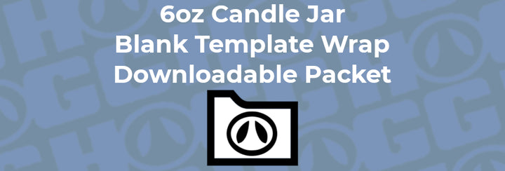 6oz Candle Jar Wrap Template | Flat Wrap Design