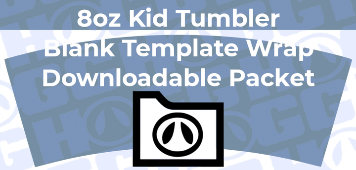 8oz Kid Tumbler Wrap Template | Flat Wrap Design