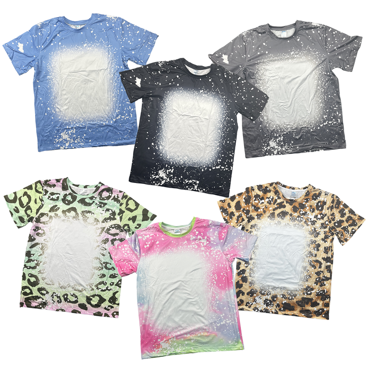 Sublimatable Bleached T-shirts - sublimatable apparel blank for custom apparel businesses and personalized gifts
