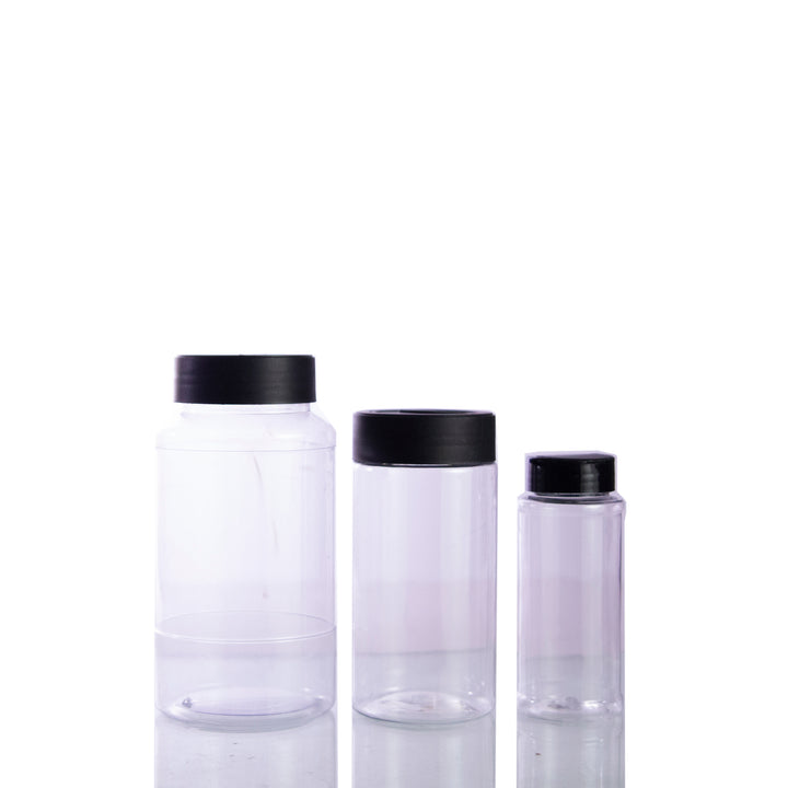 Glitter Storage Containers w/ Black Top - custom drinkware accessory for custom drinkware businesses and personalized gifts