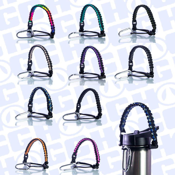 Portable Hydro Bottle Straps - front view | tumbler handle accessory