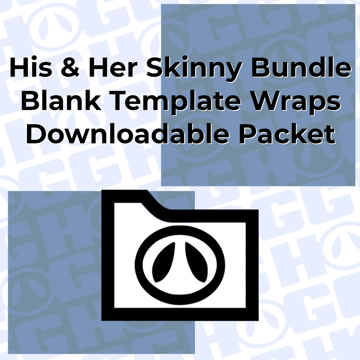 His & Her Skinny Wrap Template Bundle | Flat Wrap Design