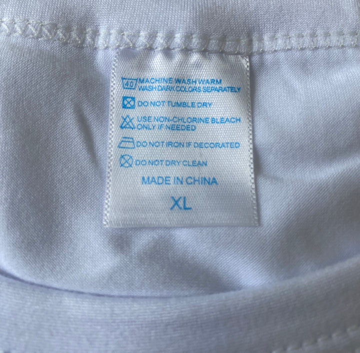 Sublimatable White T-shirt - detail view | sublimatable apparel blank