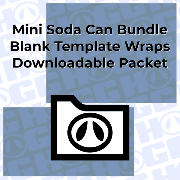 Mini Soda Can Wrap Template Bundle | Flat Wrap Design