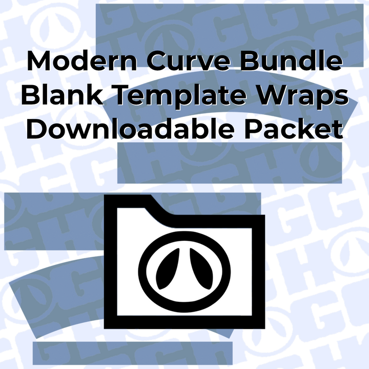 Modern Curve Bundle Wrap Template Bundle | Flat Wrap Design