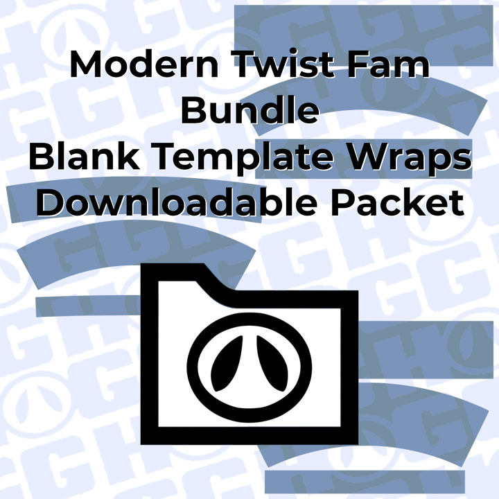Modern Twist Fam Wrap Template Bundle | Flat Wrap Design
