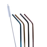 20oz or 30oz COLORED STAINLESS STEEL STRAW SET (4PACK + CLEANER)