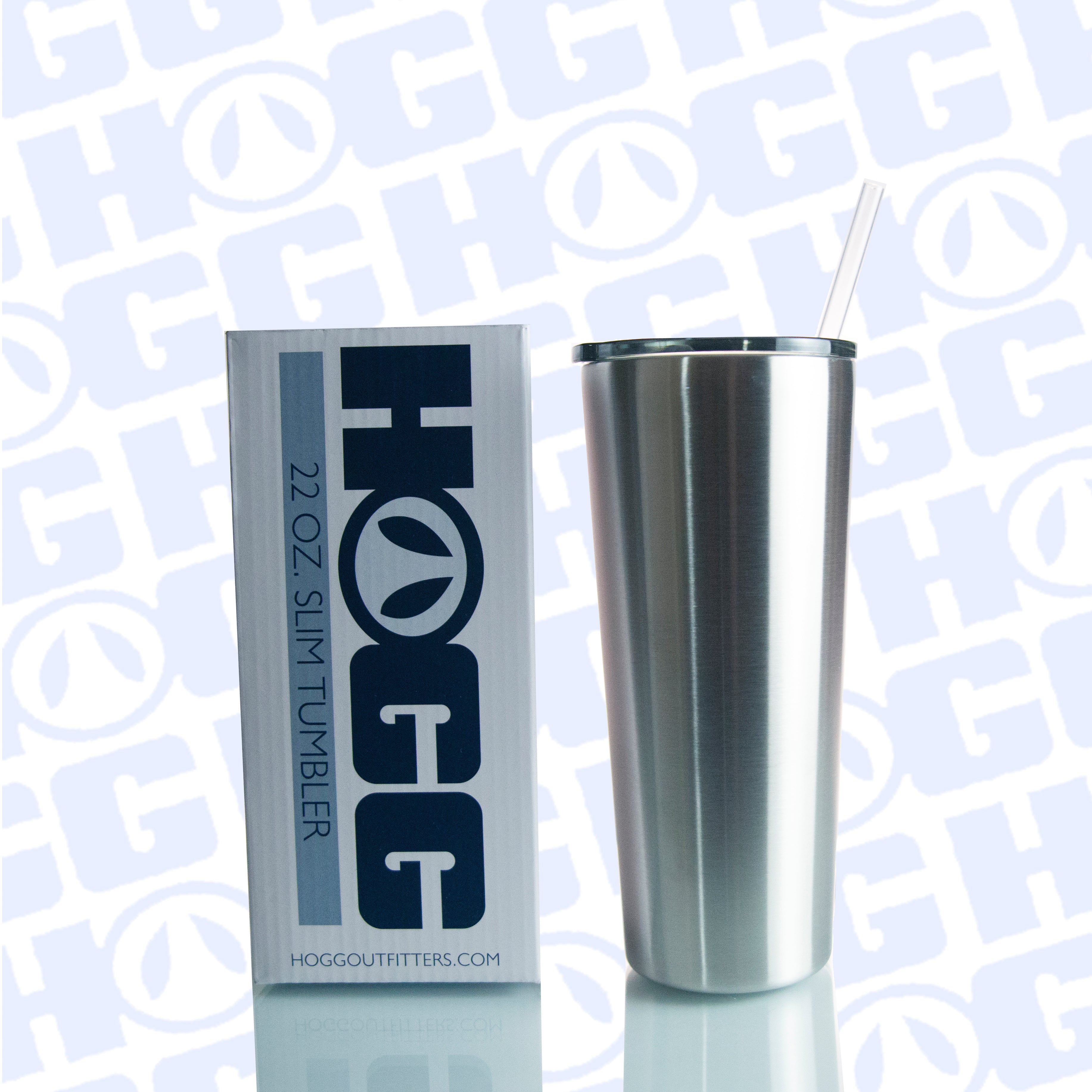 22oz SLIM TUMBLER W/ STRAW