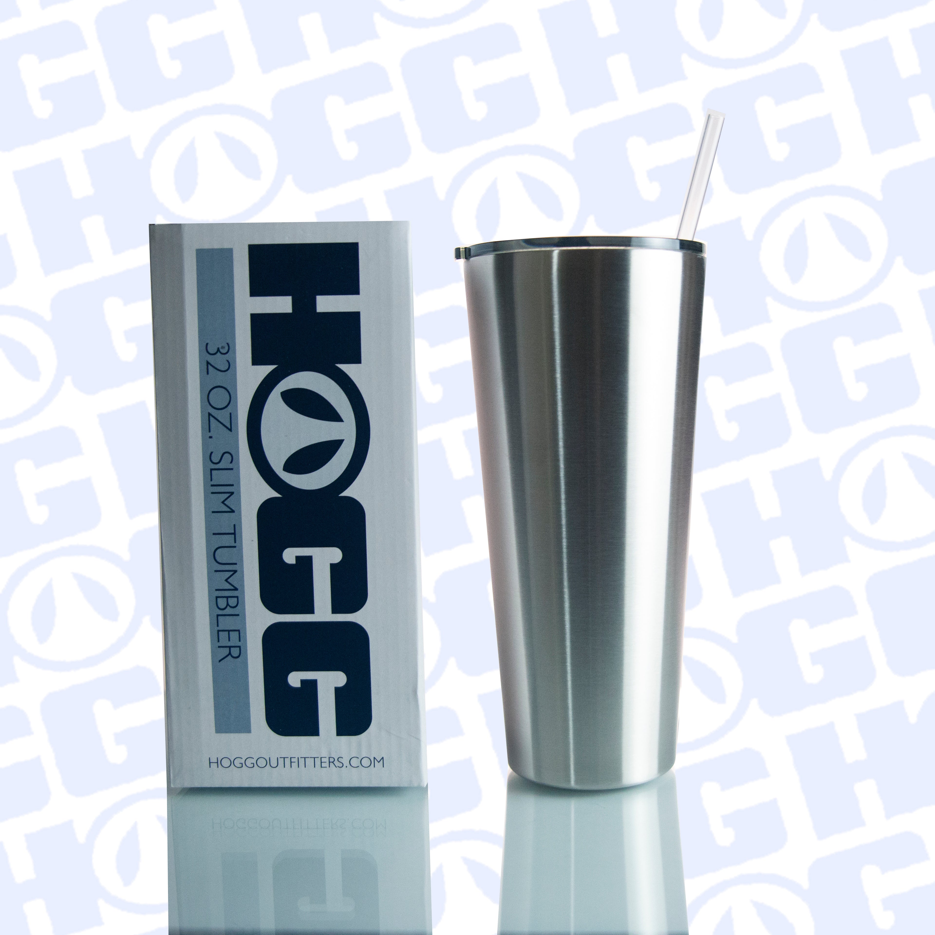 32oz SLIM TUMBLER W/STRAW