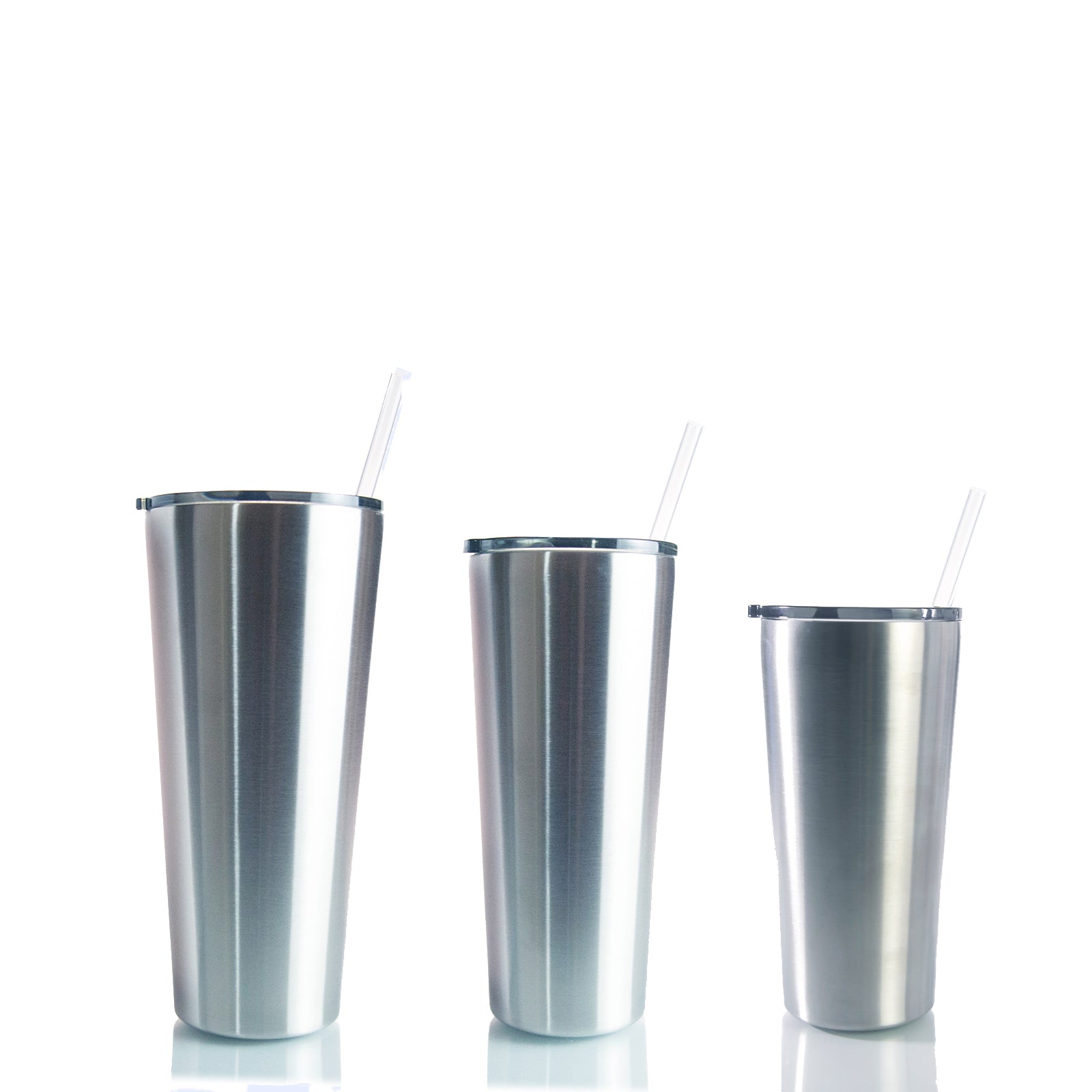 32oz Slim Tumbler W/Straw – The Stainless Depot