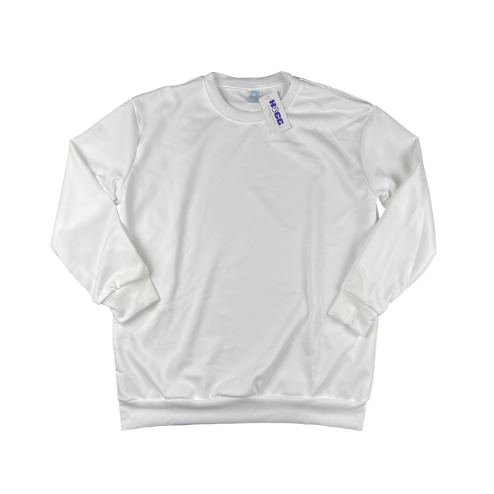 Bulk Deal: Lot of 30 White Sublimatable Sweatshirts - Perfect for Customization &... - close-up | sublimatable apparel blank