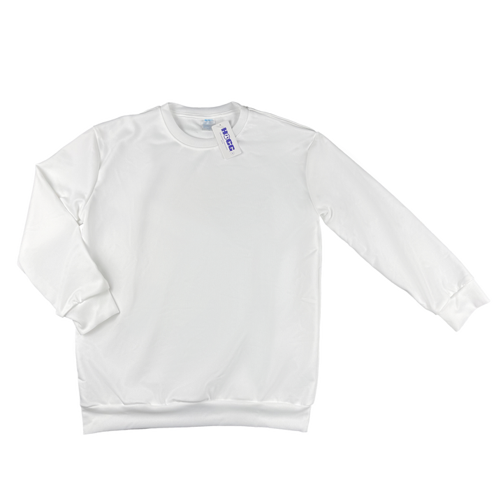 Bulk Deal: Lot of 30 White Sublimatable Sweatshirts - Perfect for Customiza... - alternate angle | sublimatable apparel blank