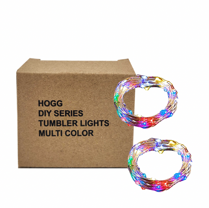 Hogg Diy Series - Tumbler Lights - Fairy String Lights - front view | custom drinkware accessory