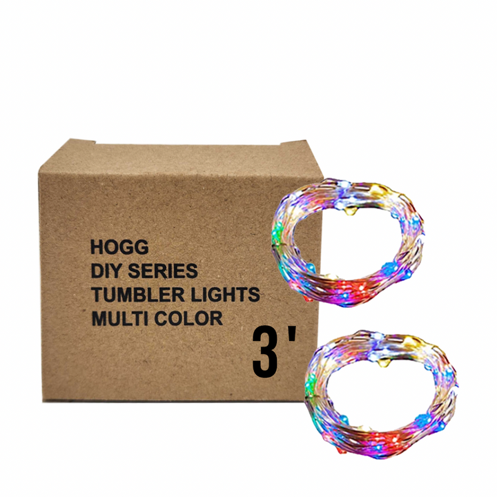 Hogg Diy Series - Tumbler Lights - Fairy String Lights - close-up | custom drinkware accessory