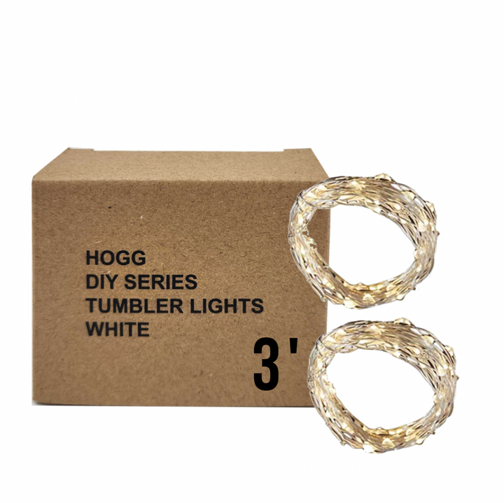 Hogg Diy Series - Tumbler Lights - Fairy String Lights - alternate angle | custom drinkware accessory