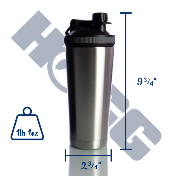 25oz Classic Shaker Bottle Case (25 Units) - Black