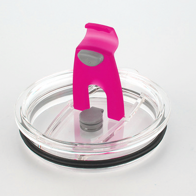 20oz Flip Top Straw Friendly Lids - back view | drinkware straw accessory