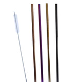20oz or 30oz COLORED STAINLESS STEEL STRAW SET (4PACK + CLEANER)