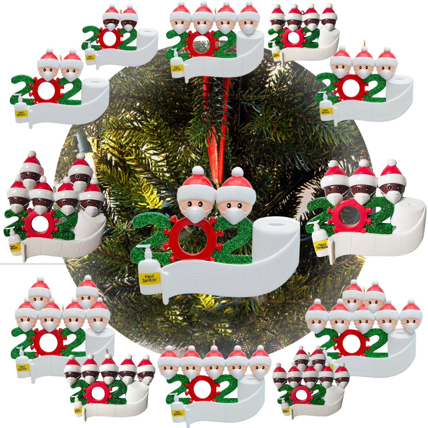 ***CLOSEOUT***  Holiday 2020 Covid-19 Ornaments