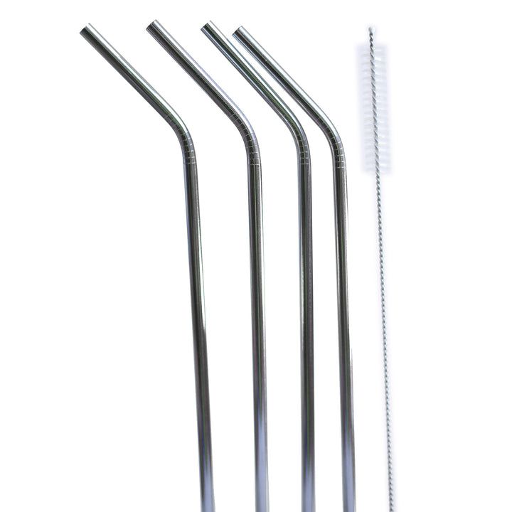 20oz or 30oz Bent Straw Set (4 Straws + 1 Cleaner) - front view | drinkware straw accessory